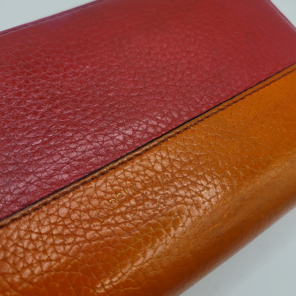 Gucci Red and Orange Leather Wallets - Picture 2 of 6